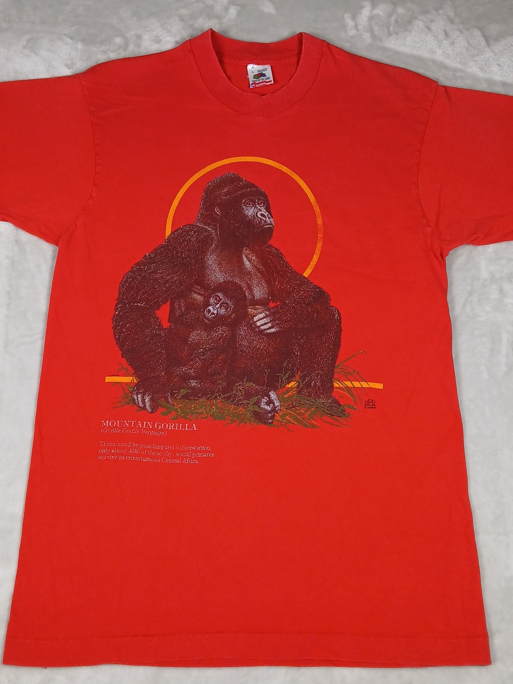 Vintage 80's Mountain Gorilla Nature T Shirt L Men's Single Stitch USA